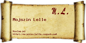 Mojszin Lelle névjegykártya